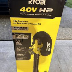 Brand New RYOBI 40V HP Brushless Cordless Leaf Blower/Mulcher/Vacuum with 2 Batteries