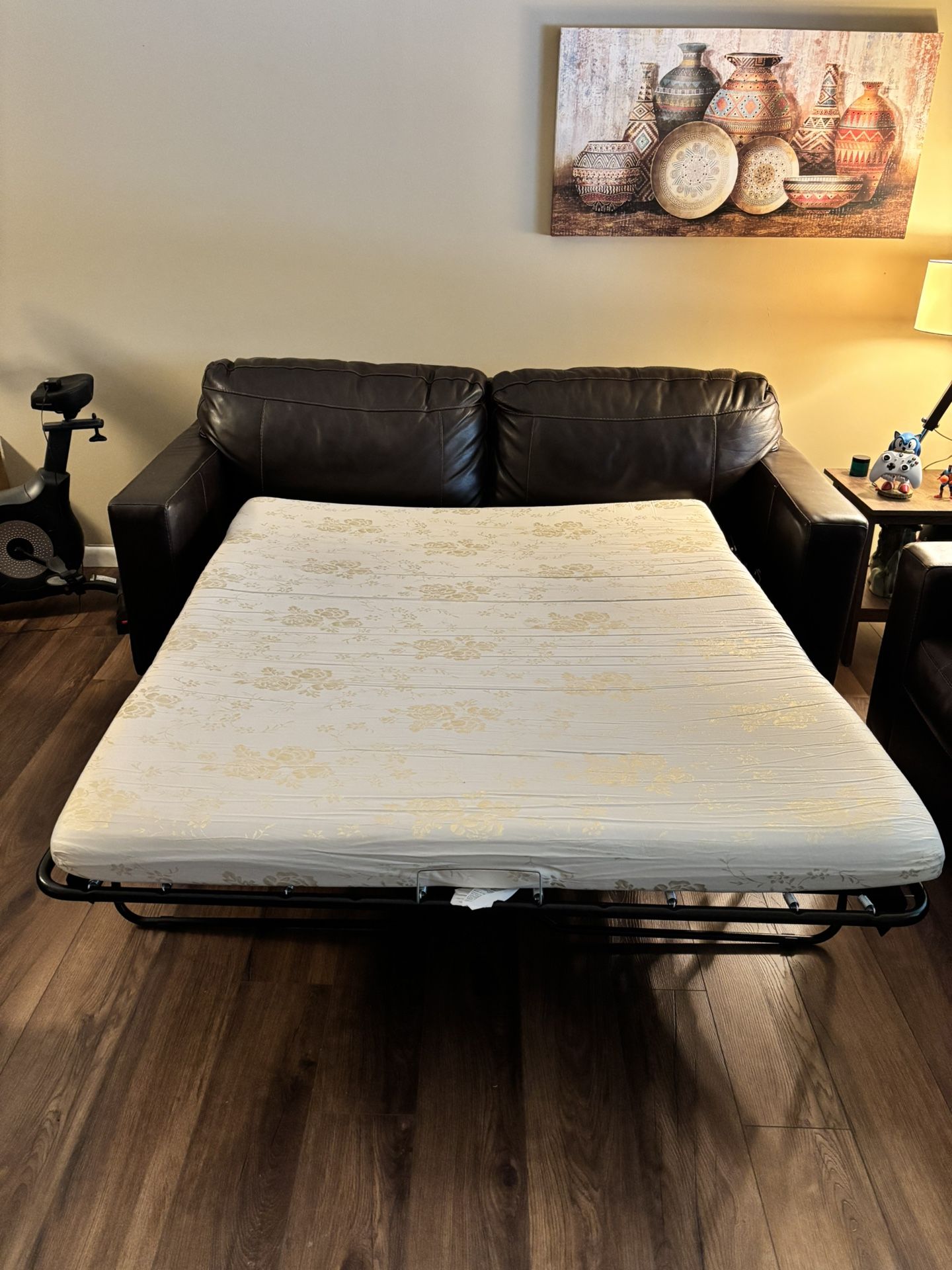 Leather Sofa Bed And Love Seat