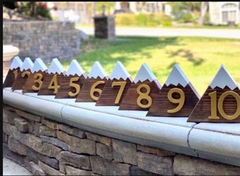 Beautiful wooden table numbers for weddings, engagements or other occasions