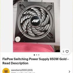 850Watt Power Supply For PC