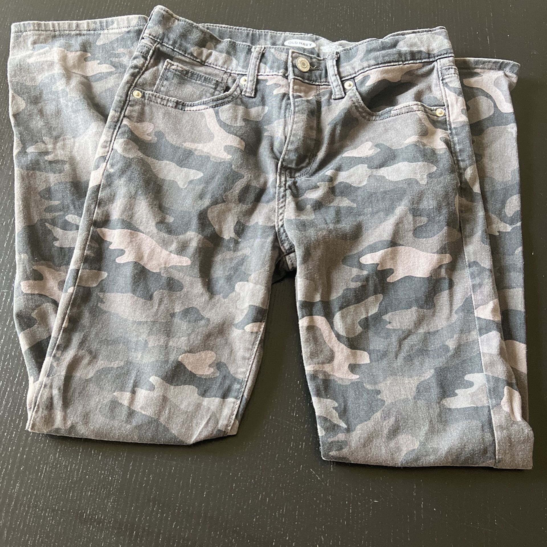 Boys 12 Slim Old Navy Camo Pants 