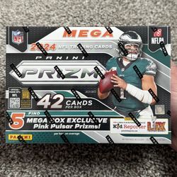 2024 Panini Prizm Football NFL Mega Box Pink Pulsar Prizms NEW/SEALED