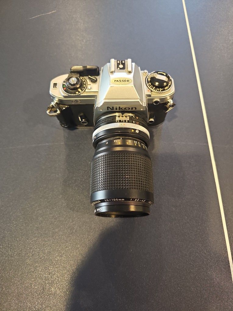 Vintage Nikon FG 35 With Series E telephoto zoom lens