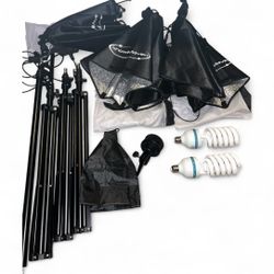 Softbox Lighting Kit Photography Professional Continuous Light System Photo Lighting Kit with E27 135W Bulbs 5500K Photo Equipment for Portraits Video