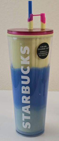 Starbucks Spring 2023  Color Changing Venti Cup with Straw Topper