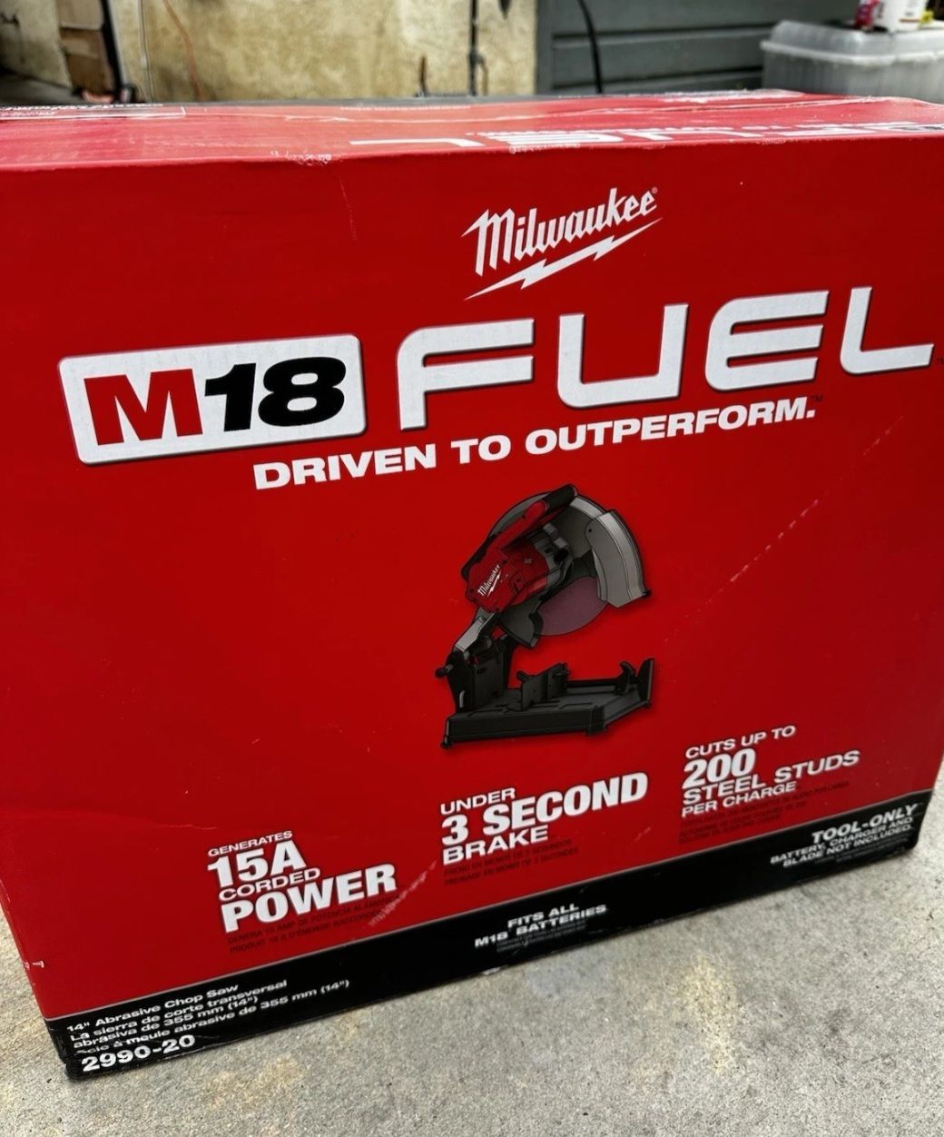 Milwaukee 2990-20 M18 Fuel 14" Abrasive Chop Saw