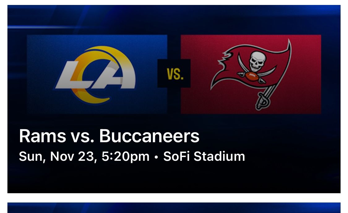 Los Angeles Rams Vs Tampa Bay Bucs