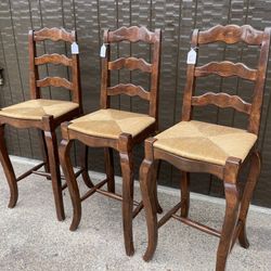 4 French Ladder Back Barstools 92014