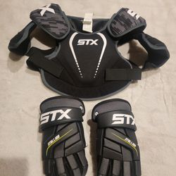 Lacrosse - STX Stallion gloves & STX chest pad