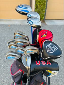 Ping G Golf Set Irons 3–PW, SW with Steel Shafts, Ping G Driver