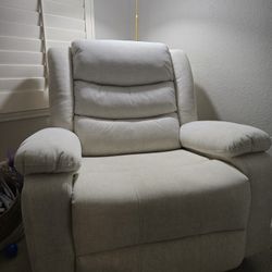 Large Beige Recliner/glider