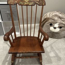 Wood rocking chair.