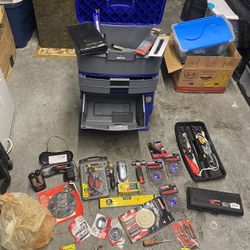 Benchtop, Rolling Toolbox With Tools 
