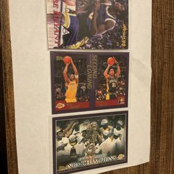 3 Kobe Bryant Basketball Cards Los Angeles Lakers Legend HOF 