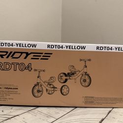 RIDYEE 4-in-1 Toddler Tricycle for Ages 18 Months to 3 Years 