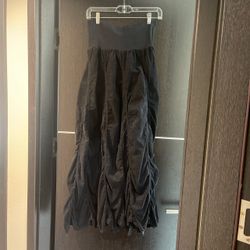 Vintage Fas E Saf Paris Black Midi Skirt