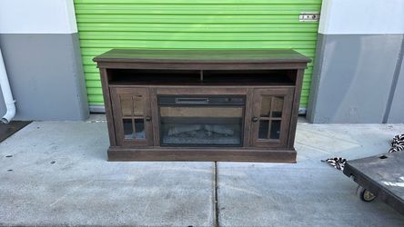 TV Stand with Electric Fireplace Insert
