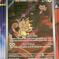 2025 POKEMON DRI EN-DESTINED RIVALS 203 TEAM ROCKET'S MEOWTH ILLUSTRATION RARE