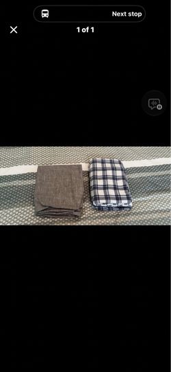 Set of 2 pillowcases - blue with white stripes and grey pillowcases