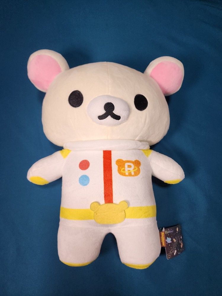NEW San-X Korilakkuma Rilakkuma Bear In White Astronaut Suit 16" Plush