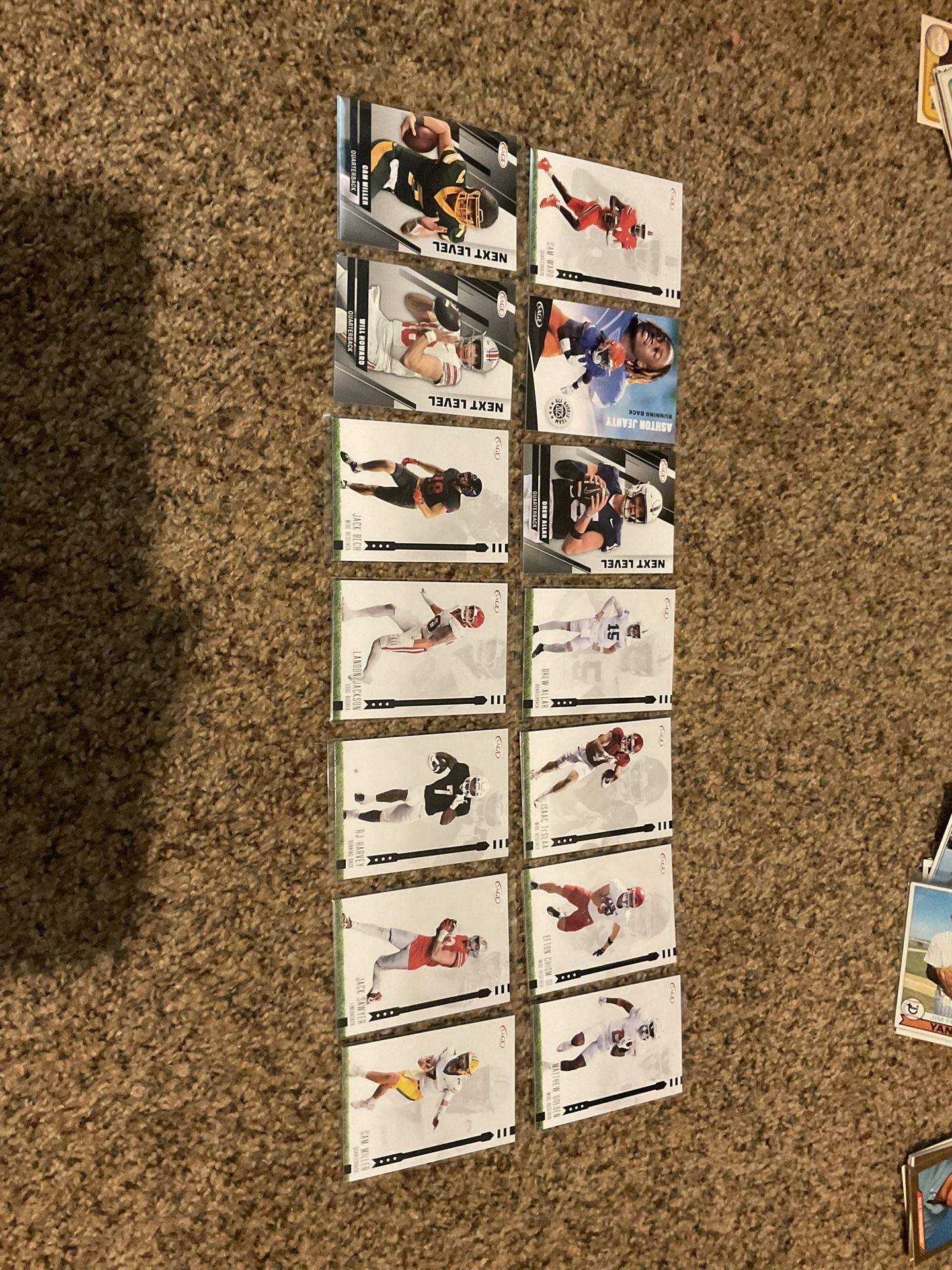 14 Football Cards- All 2025 Rookies With Cam Ward, Jeanty, Etc
