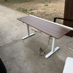 Sit To Stand Power Brown Desk