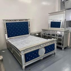 $39 Down finance Bedroom Set Queen Bed King Bed chest mattres Bunk Bed vanity set Bed Frame