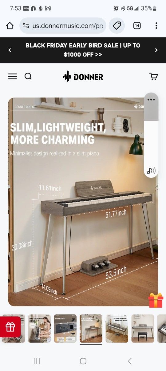 Donner DDP-60 Semi-Weighted Digital Piano