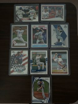 Dodgers Clayton Kershaw (9) card lot..