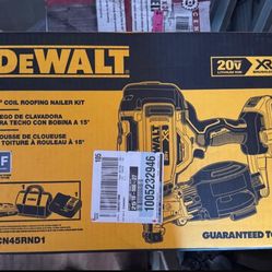20V MAX Lithium-Ion 15-Degree Electric Cordless Roofing Nailer Kit with 2.0Ah Battery Charger and Bag