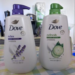 Dove Body Wash Set - Lavender Chamomile & Cucumber Green Tea 30.6 fl oz each( 9 EACH