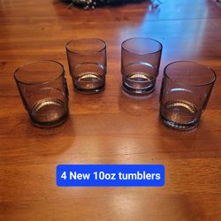 Tupperware Vintage Tumblers Acrylic SET 4 - 10 Oz NEW !
