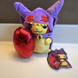 New Pikachu Wearing A Sableye Pokemon Plush