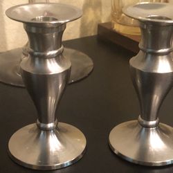 Pair of Pewter Candlesticks G