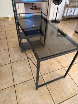 Glass desk