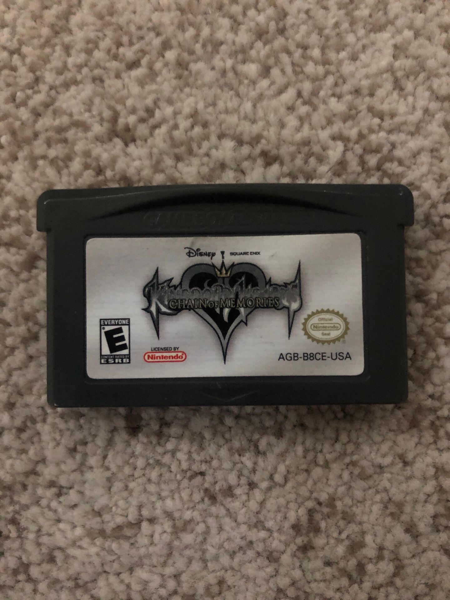 Gameboy Advance Kingdom Hearts Chain of Memories Game