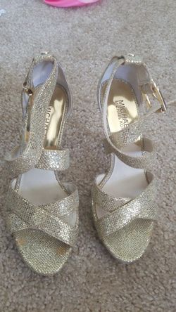 Michael Kors Heels gold sparkle