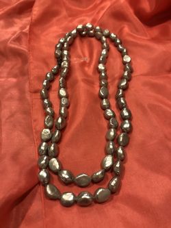 35” Long Real Pearls Necklace