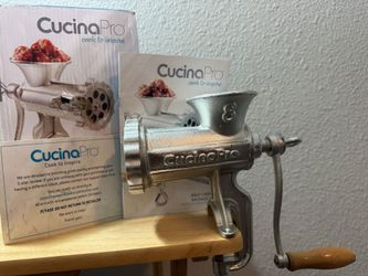 CucinaPro Meat Grinder with Table Top Clamp Iron Heavy Duty