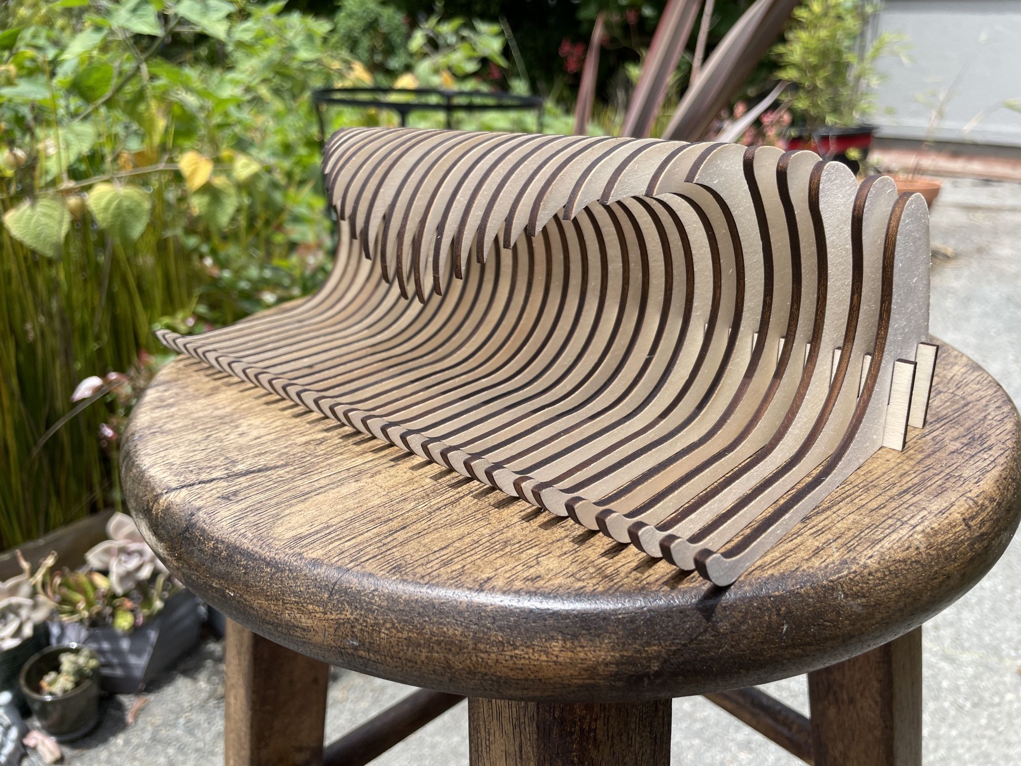 Ocean Wave Wooden Art - 3D Laser Cut Wood Waves Surfing - Wooden Art Decoration Beach Chill Barrel - Laser Engraved Basswood