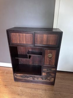 Vintage Japanese Cha (Tea) Tansu Cabinet 