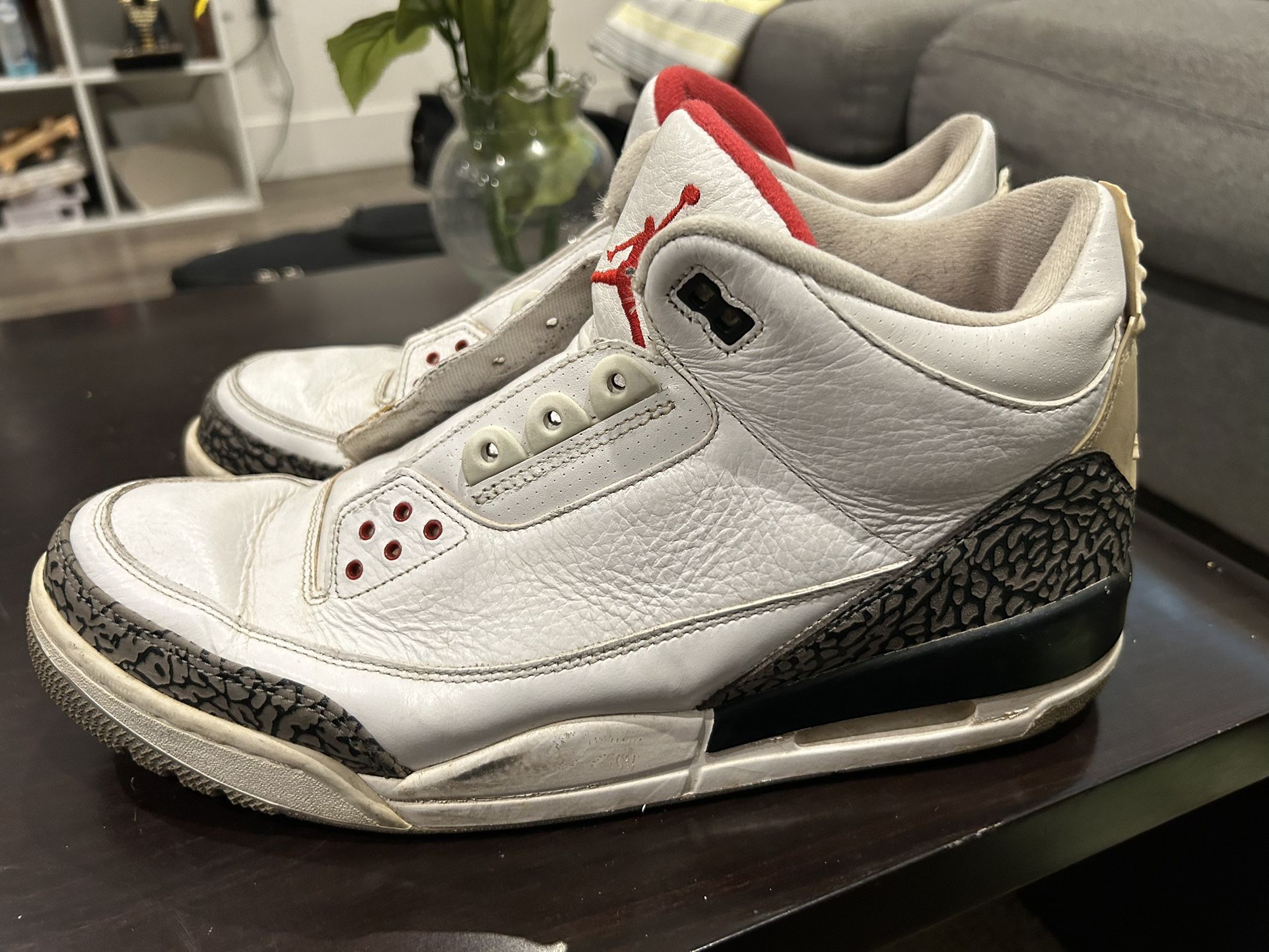 Air Jordan 3 White Cement Retro 2002 VINTAGE OG RARE size US 13 - Needs Work