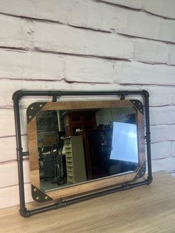Industrial Style Wall Mirror