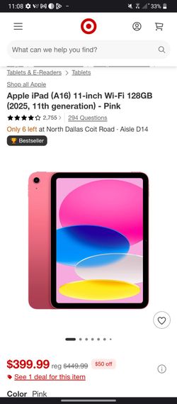 Apple iPad pink