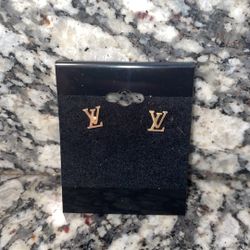 NEW! “LV” Gold Tone Earrings 