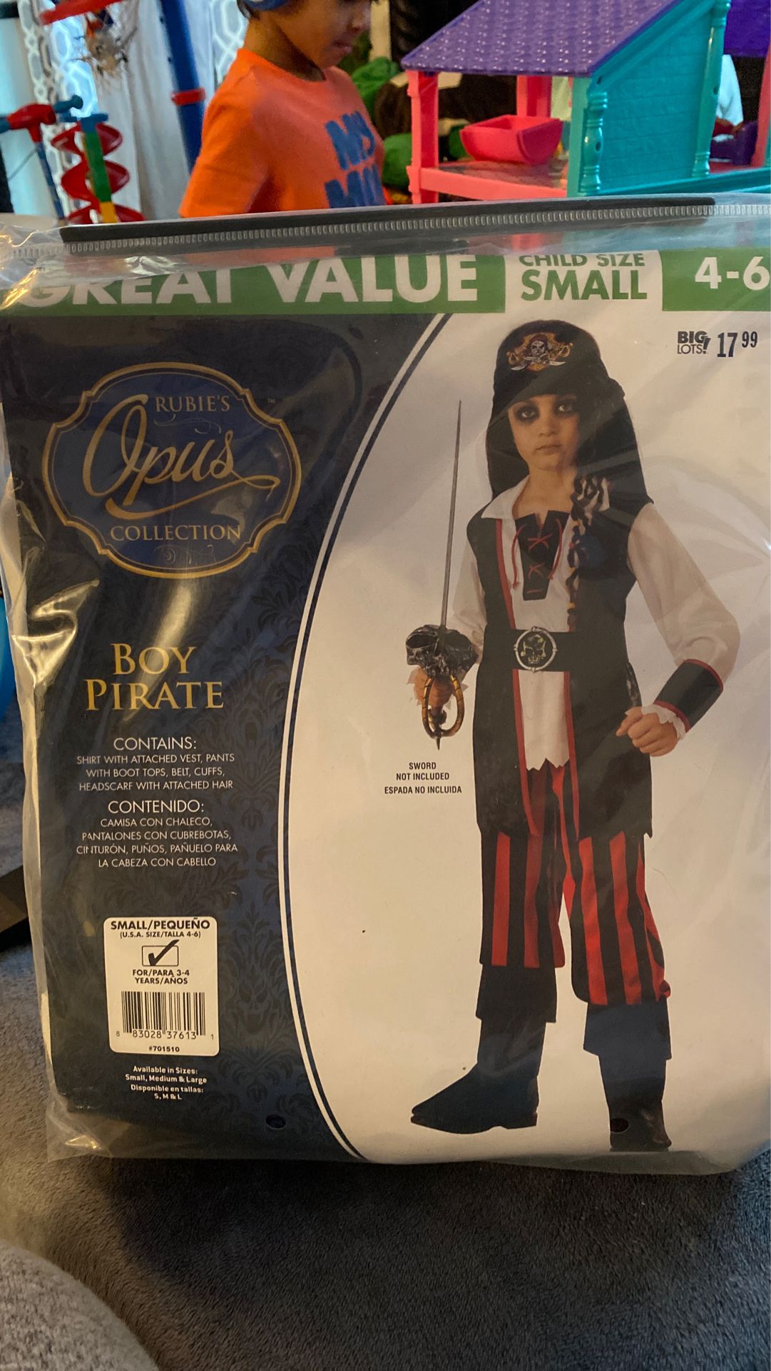 Boy pirate costume