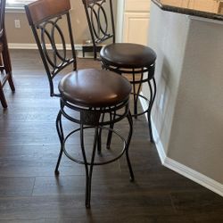 Set Of Two Full Swivel Barstools