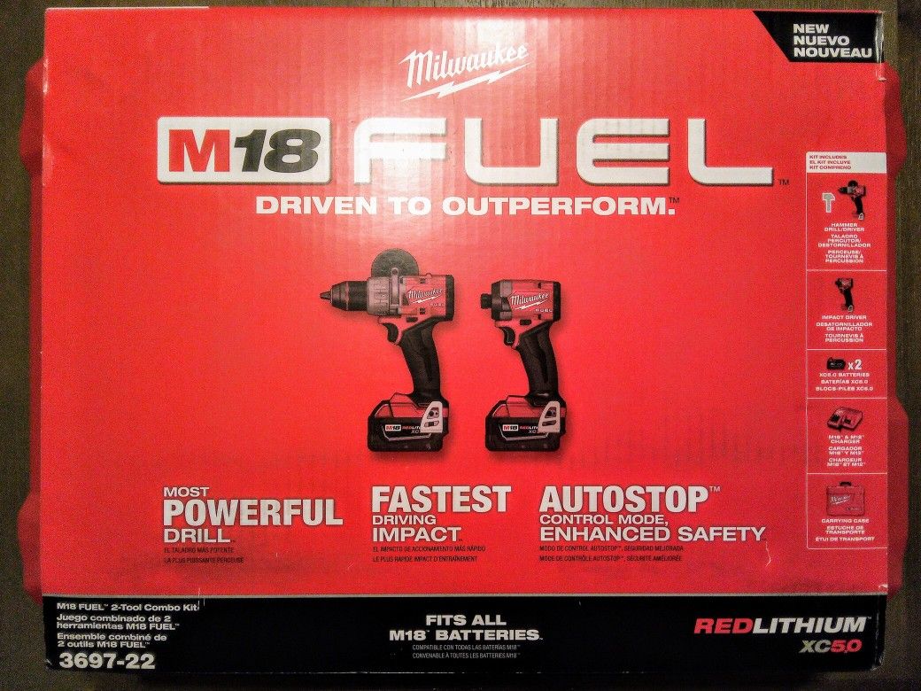 Milwaukee M18 Fuel 2 Tool Drill & Impact Driver Combo