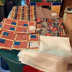 Memorial Print Fabric, Patriotic Print, Material, 4th Of July