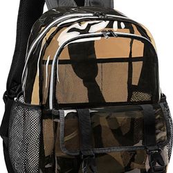 Clear Backpack (brown) 